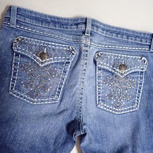 Wrangler Rock 47 Stretch Flap Pocket Jeans w/Bling